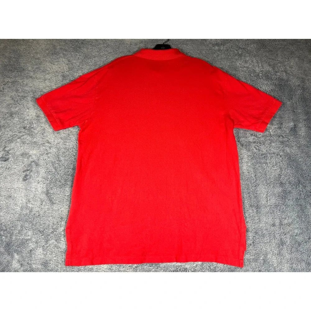 Polo Ralph Lauren Mens Large Red Cotton Pique Short Sleeve Polo Shirt Small Pony